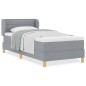 Letto a box con materasso vidaXL Grigio chiaro 90x200 cm Tessuto Letto a box con materasso vidaXL Grigio chiaro 90x200 cm Tessuto