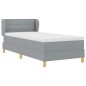 Letto a box con materasso vidaXL Grigio chiaro 90x200 cm Tessuto Letto a box con materasso vidaXL Grigio chiaro 90x200 cm Tessuto