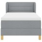 Letto a box con materasso vidaXL Grigio chiaro 90x200 cm Tessuto Letto a box con materasso vidaXL Grigio chiaro 90x200 cm Tessuto