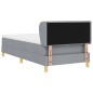 Letto a box con materasso vidaXL Grigio chiaro 90x200 cm Tessuto Letto a box con materasso vidaXL Grigio chiaro 90x200 cm Tessuto