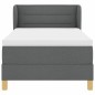 Letto Box Spring con Materasso Grigio Scuro 90x200 cm in tessuto Letto Box Spring con Materasso Grigio Scuro 90x200 cm in tessuto