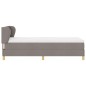 Letto Box Spring con Materasso Tortora 90x200 cm in Tessuto