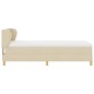 vidaXL Letto Box Spring con Materasso Crema 90x200 cm Tessuto