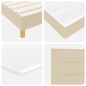letto Box Spring vidaXL con materasso crema 100x200 cm in tessuto