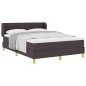 letto a molle box con materasso marrone scuro 140x190 cm tessuto