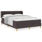 letto a molle box con materasso marrone scuro 140x190 cm tessuto