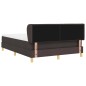 letto a molle box con materasso marrone scuro 140x190 cm tessuto
