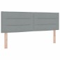Letto Box Spring con Materasso Grigio Chiaro 140x200 cm Tessuto