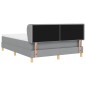 Letto Box Spring con Materasso Grigio Chiaro 140x200 cm Tessuto