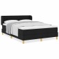vidaXL Letto con Rete a Molle e Materasso - Nero, 160x200 cm, Tessuto