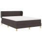 vidaXL Letto a Box con Materasso Marrone Scuro 160x200 cm Tessuto vidaXL Letto a Box con Materasso Marrone Scuro 160x200 cm Tessuto