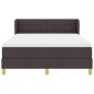 vidaXL Letto a Box con Materasso Marrone Scuro 160x200 cm Tessuto vidaXL Letto a Box con Materasso Marrone Scuro 160x200 cm Tessuto