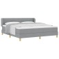 Letto a Molla VidaXL con Materasso Grigio Chiaro 180x200 cm in Tessuto