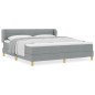 Letto a Molla VidaXL con Materasso Grigio Chiaro 180x200 cm in Tessuto