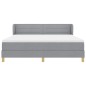 Letto a Molla VidaXL con Materasso Grigio Chiaro 180x200 cm in Tessuto