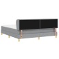 Letto a Molla VidaXL con Materasso Grigio Chiaro 180x200 cm in Tessuto