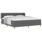 vidaXL Letto Box Spring con Materasso Grigio Scuro, 180x200 cm in Tessuto