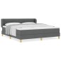 vidaXL Letto Box Spring con Materasso Grigio Scuro, 180x200 cm in Tessuto