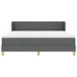 vidaXL Letto Box Spring con Materasso Grigio Scuro, 180x200 cm in Tessuto