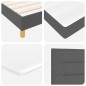 vidaXL Letto Box Spring con Materasso Grigio Scuro, 180x200 cm in Tessuto