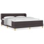 vidaXL Letto Box Spring con Materasso in Marrone Scuro, 180x200 cm, Tessuto vidaXL Letto Box Spring con Materasso in Marrone Scuro, 180x200 cm, Tessuto