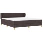vidaXL Letto Box Spring con Materasso in Marrone Scuro, 180x200 cm, Tessuto vidaXL Letto Box Spring con Materasso in Marrone Scuro, 180x200 cm, Tessuto