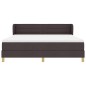 vidaXL Letto Box Spring con Materasso in Marrone Scuro, 180x200 cm, Tessuto vidaXL Letto Box Spring con Materasso in Marrone Scuro, 180x200 cm, Tessuto