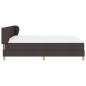 vidaXL Letto Box Spring con Materasso in Marrone Scuro, 180x200 cm, Tessuto vidaXL Letto Box Spring con Materasso in Marrone Scuro, 180x200 cm, Tessuto