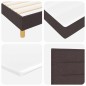vidaXL Letto Box Spring con Materasso in Marrone Scuro, 180x200 cm, Tessuto vidaXL Letto Box Spring con Materasso in Marrone Scuro, 180x200 cm, Tessuto