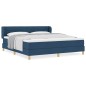 Letto a Contenitore con Materasso in Blu, 180x200 cm in Tessuto