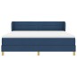Letto a Contenitore con Materasso in Blu, 180x200 cm in Tessuto