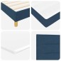 Letto a Contenitore con Materasso in Blu, 180x200 cm in Tessuto