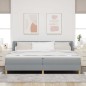 vidaXL Letto con Box Spring e Materasso - Grigio Chiaro, 200x200 cm, Tessuto