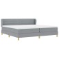 vidaXL Letto con Box Spring e Materasso - Grigio Chiaro, 200x200 cm, Tessuto