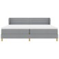 vidaXL Letto con Box Spring e Materasso - Grigio Chiaro, 200x200 cm, Tessuto
