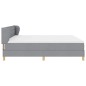 vidaXL Letto con Box Spring e Materasso - Grigio Chiaro, 200x200 cm, Tessuto
