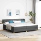 vidaXL Letto Box Spring con Materasso Grigio Scuro 200x200 cm in Tessuto vidaXL Letto Box Spring con Materasso Grigio Scuro 200x200 cm in Tessuto