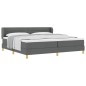 vidaXL Letto Box Spring con Materasso Grigio Scuro 200x200 cm in Tessuto vidaXL Letto Box Spring con Materasso Grigio Scuro 200x200 cm in Tessuto