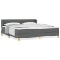 vidaXL Letto Box Spring con Materasso Grigio Scuro 200x200 cm in Tessuto vidaXL Letto Box Spring con Materasso Grigio Scuro 200x200 cm in Tessuto