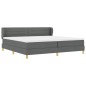 vidaXL Letto Box Spring con Materasso Grigio Scuro 200x200 cm in Tessuto vidaXL Letto Box Spring con Materasso Grigio Scuro 200x200 cm in Tessuto