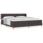 vidaXL Letto con Materasso - Marrone Scuro - 200x200 cm - Tessuto vidaXL Letto con Materasso - Marrone Scuro - 200x200 cm - Tessuto
