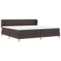 vidaXL Letto con Materasso - Marrone Scuro - 200x200 cm - Tessuto vidaXL Letto con Materasso - Marrone Scuro - 200x200 cm - Tessuto