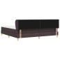 vidaXL Letto con Materasso - Marrone Scuro - 200x200 cm - Tessuto vidaXL Letto con Materasso - Marrone Scuro - 200x200 cm - Tessuto