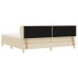 vidaXL Letto Box Spring con Materasso Crema 200x200 cm Tessuto vidaXL Letto Box Spring con Materasso Crema 200x200 cm Tessuto