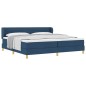 vidaXL Letto con Box Spring e Materasso Blu 200x200 cm Tessuto