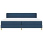 vidaXL Letto con Box Spring e Materasso Blu 200x200 cm Tessuto