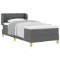 Letto Box Spring vidaXL con Materasso Grigio Scuro 80x200 cm in Tessuto