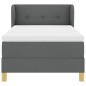 Letto Box Spring vidaXL con Materasso Grigio Scuro 80x200 cm in Tessuto