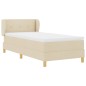 Letto Box Spring vidaXL con materasso - Crema - 80x200 cm - Tessuto