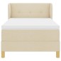 Letto Box Spring vidaXL con materasso - Crema - 80x200 cm - Tessuto